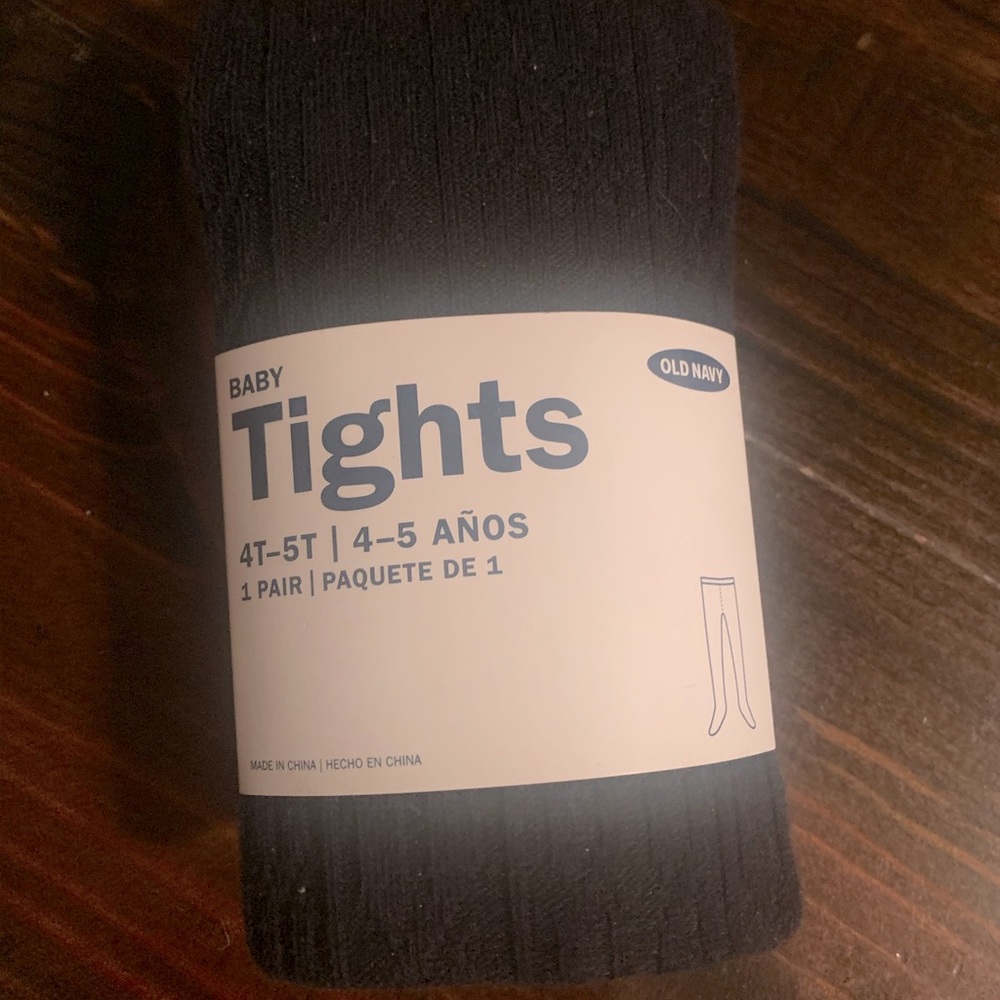 Black ribbed tights